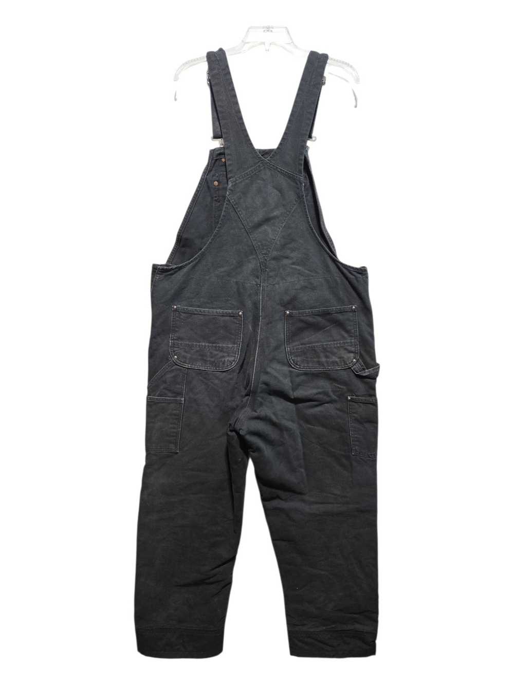 Carhartt 104031 BLK Black Insulated Men's Bib Overalls Workwear L/short 40x29 - Picture 3 of 9